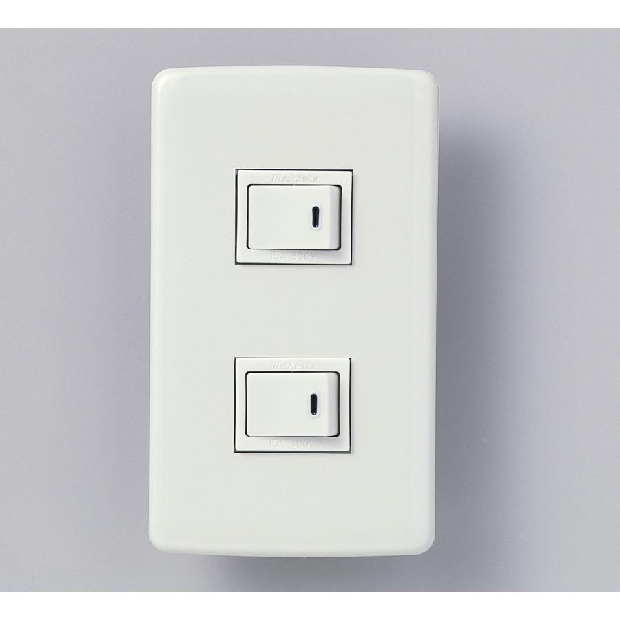 エルパ ELPA エレガント片切スイッチ×2 コンセント 配線 DIY 300V 15A B-1955H |  | 01