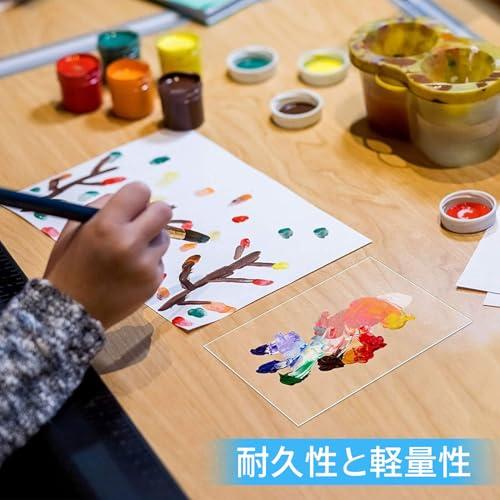 アクリル板 プラ板 10個入り 10*15cm 透明 手描きパレット 絵画 DIY装飾 教育に適しています |  | 03