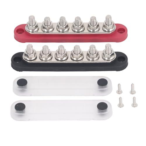 バスバーターミナル 端子台 バスバー スタッド配電ブロック M8x6 150A 300VAC 48VDC トラック キャラバン バス ボート適用 | 