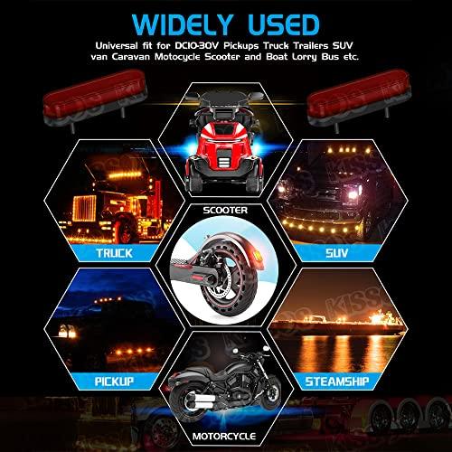 ファイバーLED リアマーカーランプ テールランプ 12V 24V 対応 自動車 トラック バイク 汎用 ２個セット |  | 06