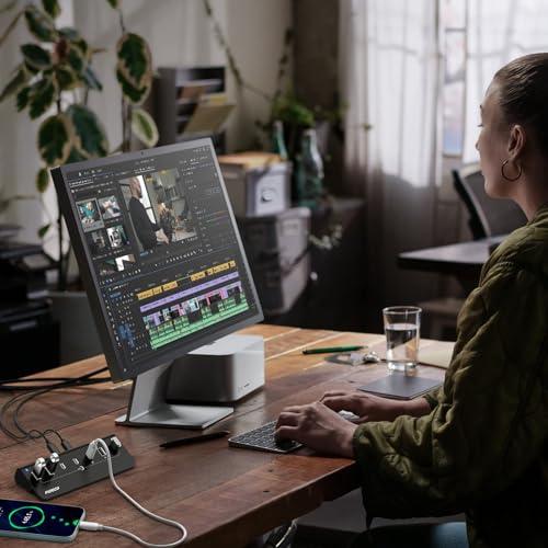 【互換品】 FIDECO 電源付き USB ハブ 7ポート USB 3.2 Gen2 10Gbps アルミ製 USB Hub 10Gbps高速データ伝 |  | 07