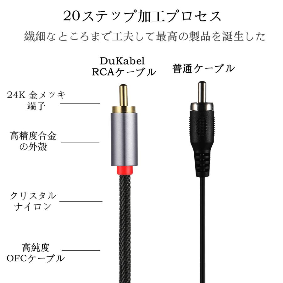 DuKabel 3.5mmメス-2RCAオスステレオミニプラグ変換ケーブル rca 3.5mm 変換 RCA変換ケーブル 3.5mm to 2R |  | 01