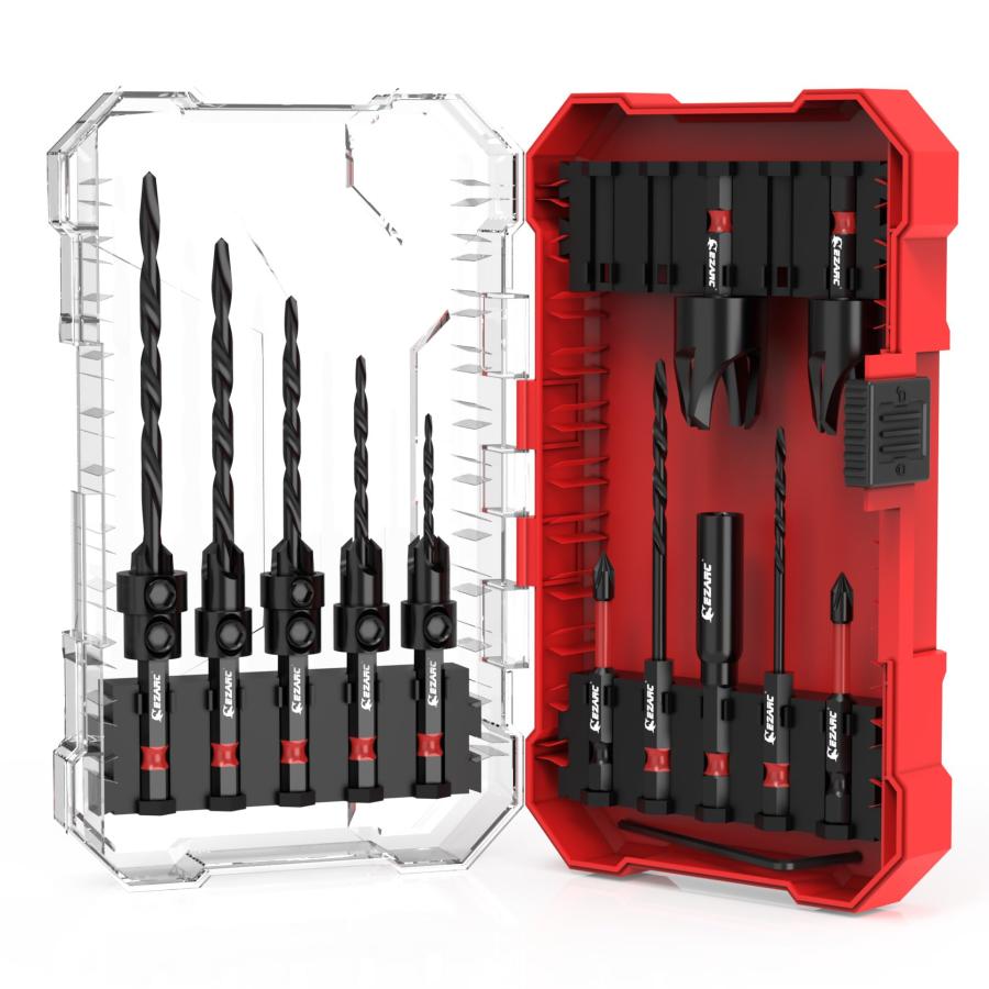 EZARC 下穴・皿取錐 埋木錐 15pcs 1/4六角軸 ドリルストッパー EZARC 下穴・皿取錐 埋木錐 15pcs 1/4六角軸 ドリルストッパー