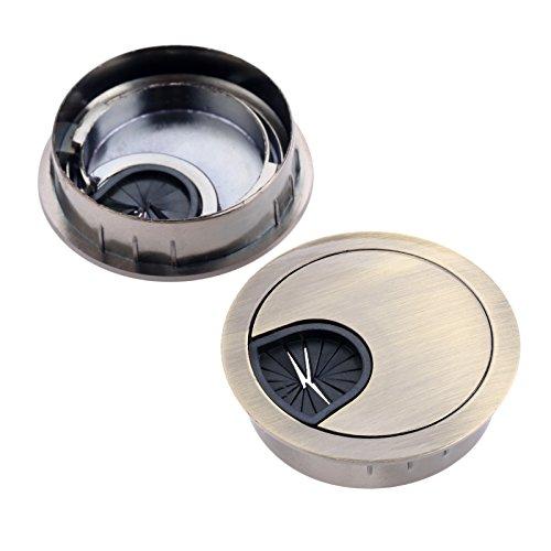 配線孔キャップ ケーブル孔キャップ ケーブル穴カバー ケーブル ワイヤ 出口 配線孔 グロメット 穴スライドカバータイプ PCデスク用 プラステ |  | 02