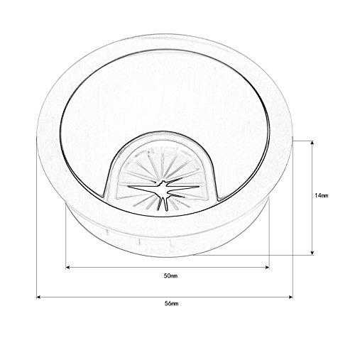 配線孔キャップ ケーブル孔キャップ ケーブル穴カバー ケーブル ワイヤ 出口 配線孔 グロメット 穴スライドカバータイプ PCデスク用 プラステ |  | 03