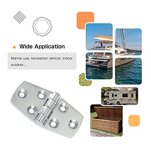 Atibin ハッチ 金具 ヒンジ 蝶番 ステンレス 船舶 シルバー 蝶番 ボート ヒンジ ちょうつがい 丁番 マリン 屋外 SUS316 38 |  | 04
