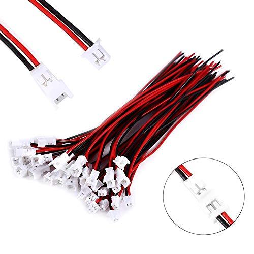 40個20ペア JST 1.25mm 15cmプラグコネクタ 2ピン オス＆メス延長ケーブル 錫めっき銅製 RCリポバッテリ ヘリコプター用 |  | 02