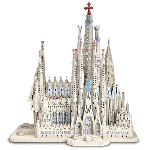 Piececoolピースクール 立体パズル サグラダファミリア 有名建築 建物 メタリックナノパズル 3dパズル 金属製 組み立て必要 接着剤不 の商品画像