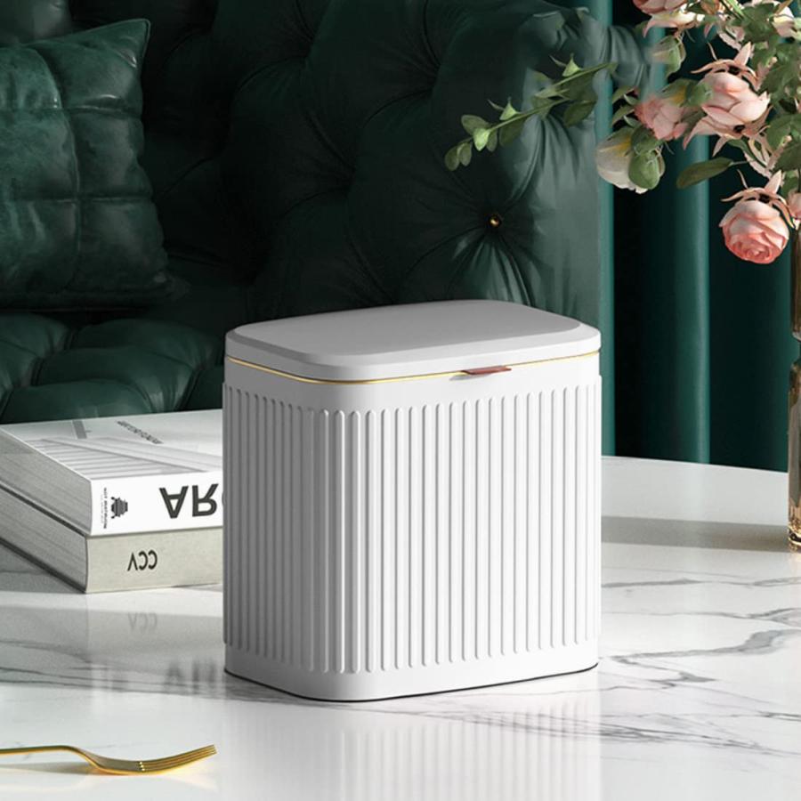 壁掛けゴミ箱 ふた付き 4L キッチンキャビネット ゴミ箱 ステンレス製 小さめ ぶら下げごみ箱 内バケツ付き キッチン用ゴミ箱白い |  | 05