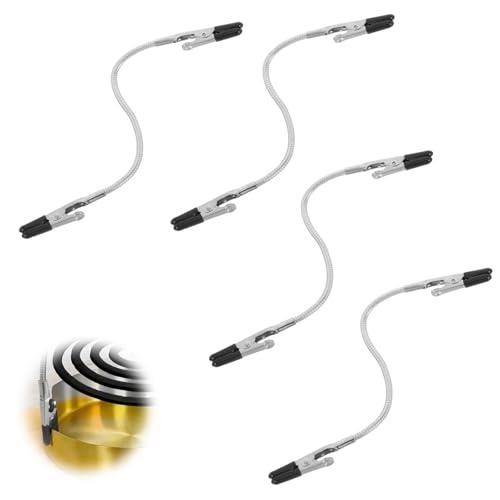 PAVIKE メタルワイヤー写真メモ 4本入 メモクリップ クランプ メモ用 ワニ口 フォトホルダー メモ用ワニ口 ダブルヘッド ワニ口クリップ | 