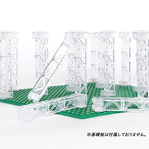 【互換品】 INIBUD 柱 クラシック ブロック パーツ 互換性 基礎板 屋根 3角柱 クリア 12 |  | 03