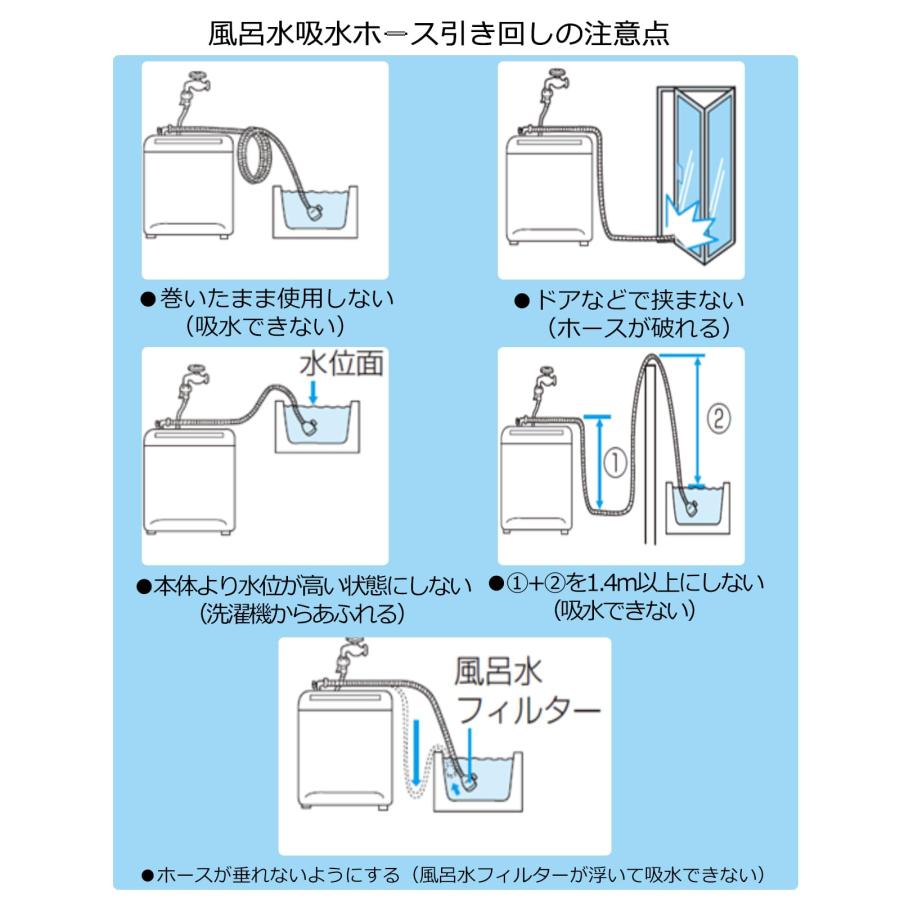 ISTORA 風呂水給水ホースセット 長さ4M バスポンプ機能付洗濯機用 フィルター付 AXW2K-6BM0 AXW22A1-6RY0 |  | 02