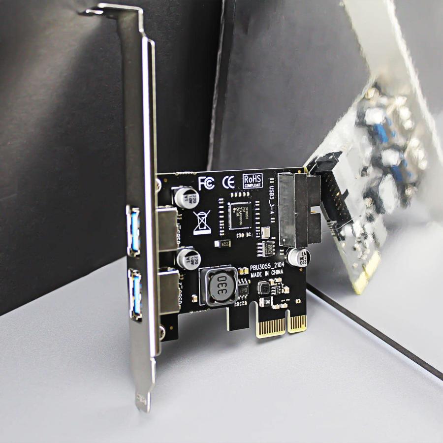 GLOTRENDS U3055-N 2ポート USB-A + 19PIN USB ピンヘッダ 増設ボード（USB 3.2 Gen1 5Gbps） |  | 03