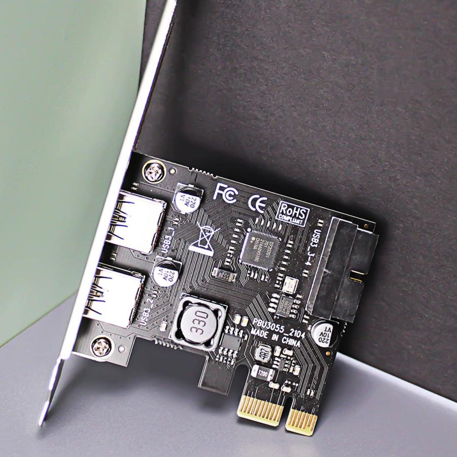 GLOTRENDS U3055-N 2ポート USB-A + 19PIN USB ピンヘッダ 増設ボード（USB 3.2 Gen1 5Gbps） |  | 06