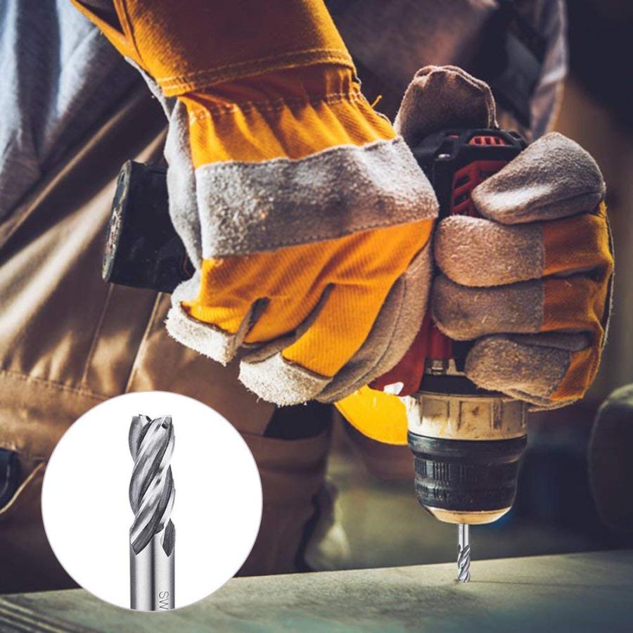 Phyxiul スクエア エンドミル セット 高精度 汎用精密加工 6個入り 2mm-6mm HSS 4枚刃 超硬 加工用カッター 穴あけ 工具 |  | 06