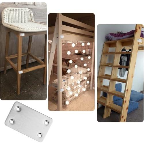 修理ボード 10ピース 60×38×1.5mm ステンレス製 ジョイント金具 補修プレート ハードウェア アクセサリ 固定補修 ブラケットコネク |  | 05