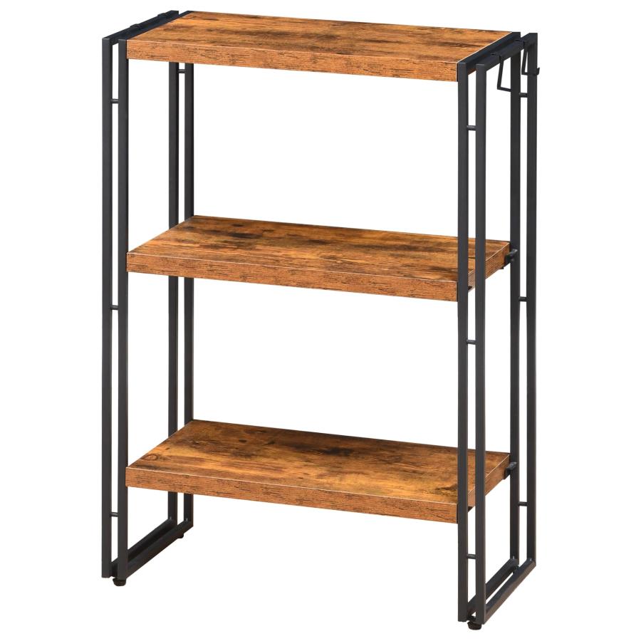 HCHQHS ラック オープンシェルフ 3段 木製 収納 本棚 オープンラック キッチンラック リビングラック 棚 おしゃれ 北欧 木目調 組立 | 