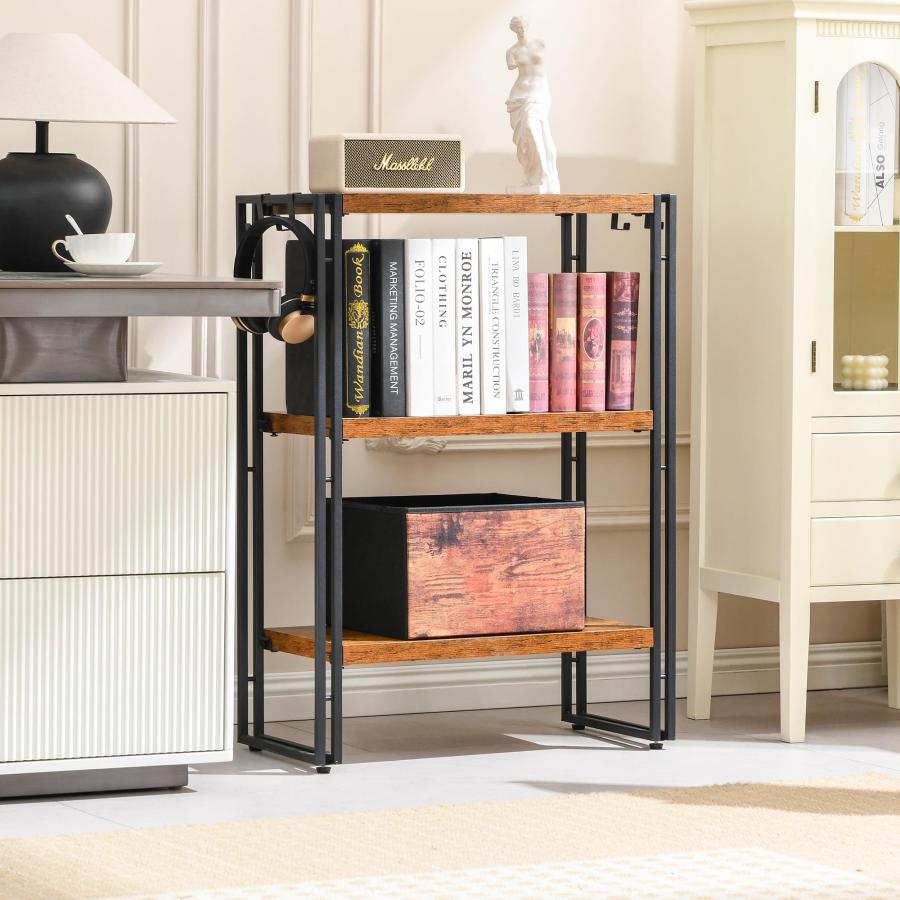 HCHQHS ラック オープンシェルフ 3段 木製 収納 本棚 オープンラック キッチンラック リビングラック 棚 おしゃれ 北欧 木目調 組立 |  | 01
