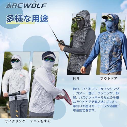 ARCWOLF ラッシュガード 日焼け止め服 釣り UPF50+ 日焼け対策ウェア ウェア フード付き アウトドア UVカット 軽量 冷感パーカ |  | 06