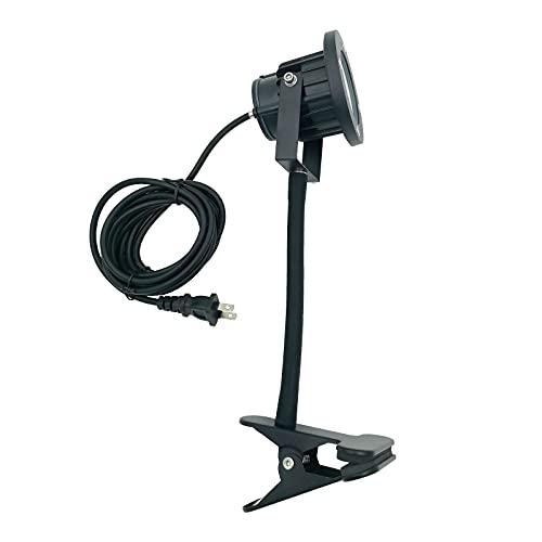 昼光色 防水 LEDクリップライト 小型 防雨 防水型 昼光色 6000k 7W 60W型相当 スイッチなし コード長3m 看板用 黒板用照明 | 