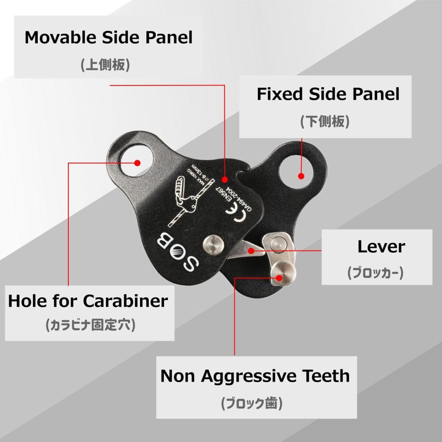 Azarxis マイクロプーリー アッセンダー クライミングプーリー ローププーリー リギング レスキュー 登山 岩登り 懸垂下降 ブラック |  | 02