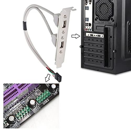 chenyang 9ピン マザーボードヘッダー 1~2 USB 2.0ポートマルチプライヤーパネルケーブル 40cm 120mm PCIブラケッ |  | 02