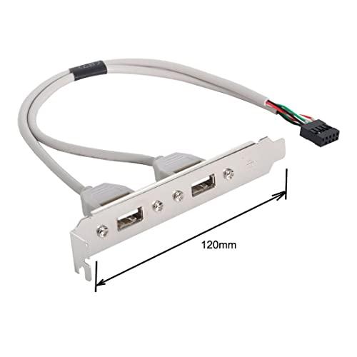 chenyang 9ピン マザーボードヘッダー 1~2 USB 2.0ポートマルチプライヤーパネルケーブル 40cm 120mm PCIブラケッ |  | 04