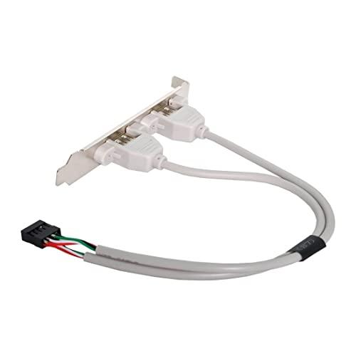 chenyang 9ピン マザーボードヘッダー 1~2 USB 2.0ポートマルチプライヤーパネルケーブル 40cm 120mm PCIブラケッ |  | 05