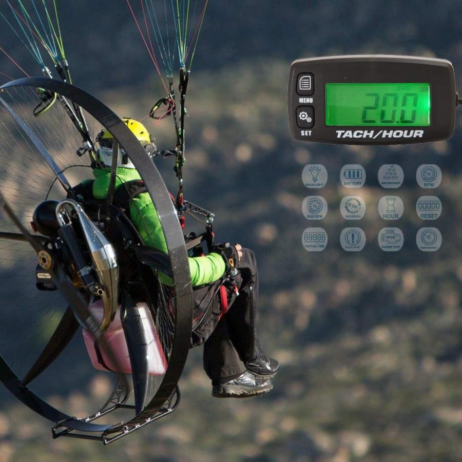 デジタル タコメーター バイク エンジンタコメーター 着が簡単そうで汎用性が高い 草刈り機・除雪機などの産業用エンジンや、他の二輪、四輪にも転用 |  | 05