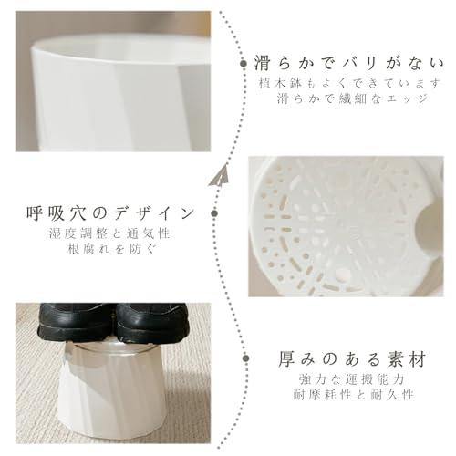 植木鉢 ハイドロカルチャー 鉢 水耕栽培 観葉植物 1個 2個 自動給水 給水ひも付き プラスチック プランター 底面給水鉢 室内観葉植物 水耕 |  | 02