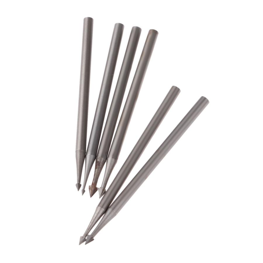 6本セット 傘のドリルビット タングステンバー 超硬バー リューター ビット 軸径2.35mm セットコーンドリル リュータービット 研磨ビット |  | 03