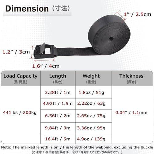 Azarxis 荷締めベルト 固定ベルト 荷締め ベルト 2m 3m 5m 荷物ベルト ラッシングベルト 荷締バンド 締付 運搬 梱包 積載 荷 |  | 01