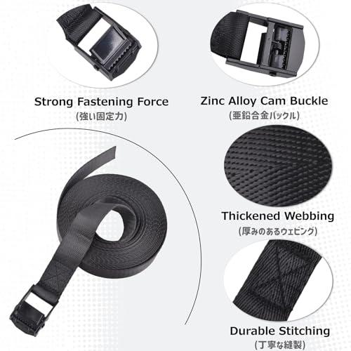 Azarxis 荷締めベルト 固定ベルト 荷締め ベルト 2m 3m 5m 荷物ベルト ラッシングベルト 荷締バンド 締付 運搬 梱包 積載 荷 |  | 02