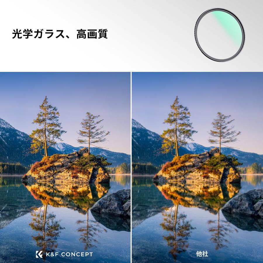 K&F Concept 77mm レンズ保護フィルター レンズフィルター プロテクター レンズ保護用 AGC光学ガラス 薄枠 18層コーティング |  | 04