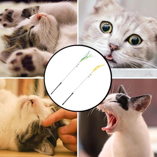 猫じゃらし、猫おもちゃ、猫のお遊びススキ草（エノコログサ）運動不足解消ストレス解消頑丈 ねこじゃらし 1本釣竿付き 一人遊び グリーン |  | 04