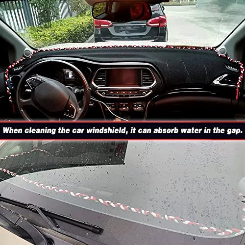FOSHIO 車の洗濯水は、車のリアフロントガラスガラスギャップビニリーラップのアプリケーションツールの乾燥ロープ、3 mのソークロープロープを |  | 01