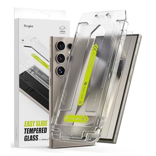 RingkeGalaxy S24 Ultra ガラスフィルム Easy Slide Tempered Glass 硬度9H 画面保護 全面保護 | 