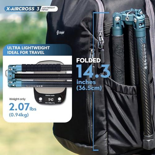 Fotopro 152CMカーボンファイバー三脚360度ボールヘッドクイックリリースプレート付き軽量カメラ三脚トラベル三脚折りたたみ高さのみ36 |  | 03