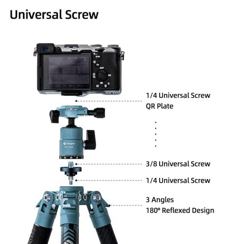 Fotopro 152CMカーボンファイバー三脚360度ボールヘッドクイックリリースプレート付き軽量カメラ三脚トラベル三脚折りたたみ高さのみ36 |  | 06