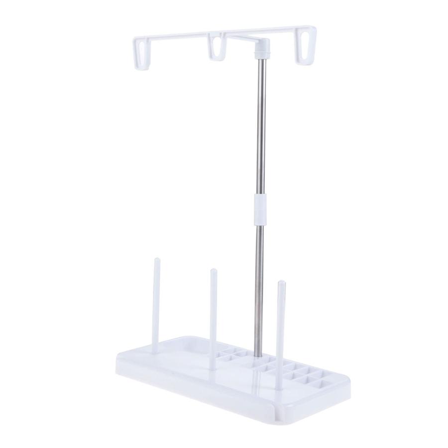 Hicello 糸立てスタンド スプールスタンド 太巻き糸 家庭用刺繍糸 スリーコーン スプール糸ホルダー 家庭用 ミシンアクセサリー 白 | 