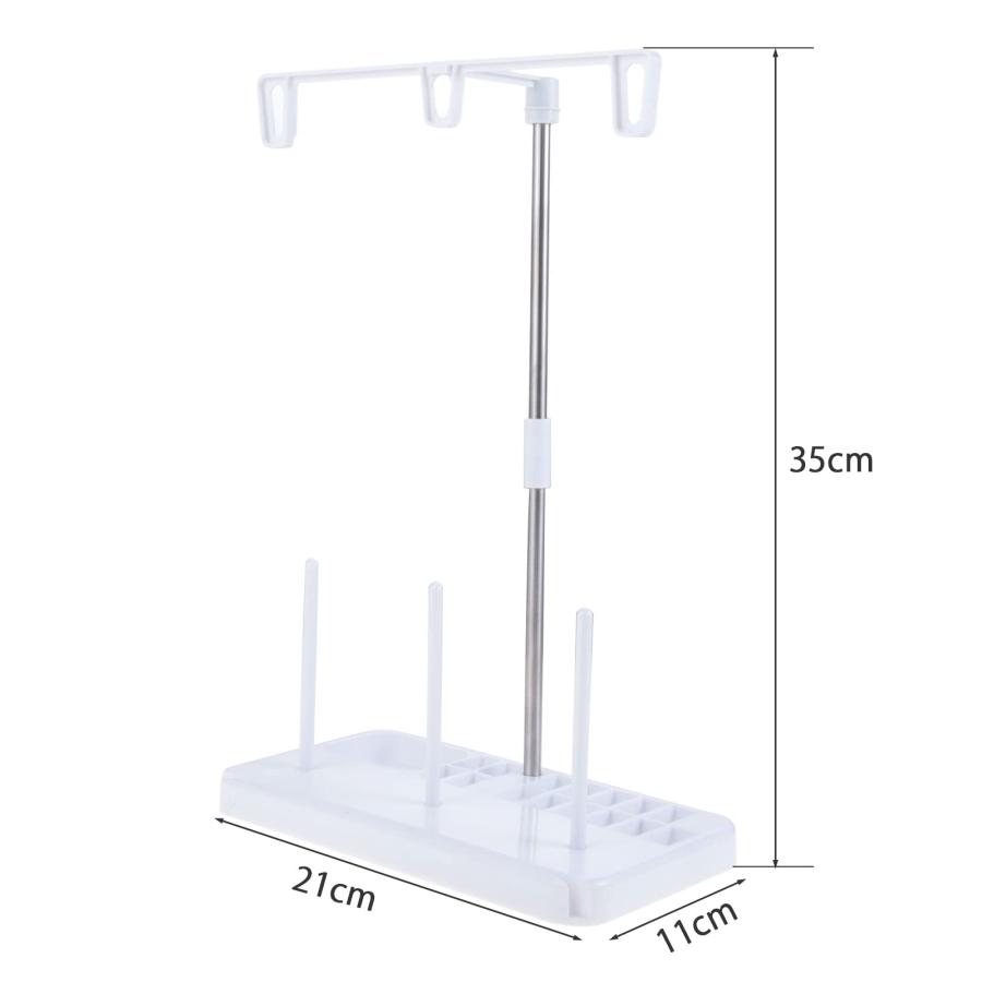 Hicello 糸立てスタンド スプールスタンド 太巻き糸 家庭用刺繍糸 スリーコーン スプール糸ホルダー 家庭用 ミシンアクセサリー 白 |  | 05