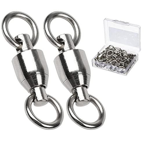 AMYSPORTS ボールベアリングスイベル ベアリング サルカン ベアリング スイベル 釣り パワースイベル 25個 15kg | 