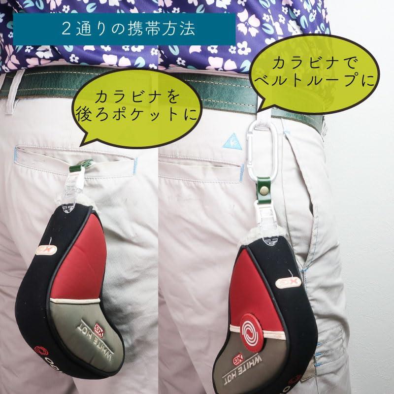 パターカバーホルダー グローブホルダー ヘッドカバーホルダー 本革 ゴルフ ブラック |  | 05