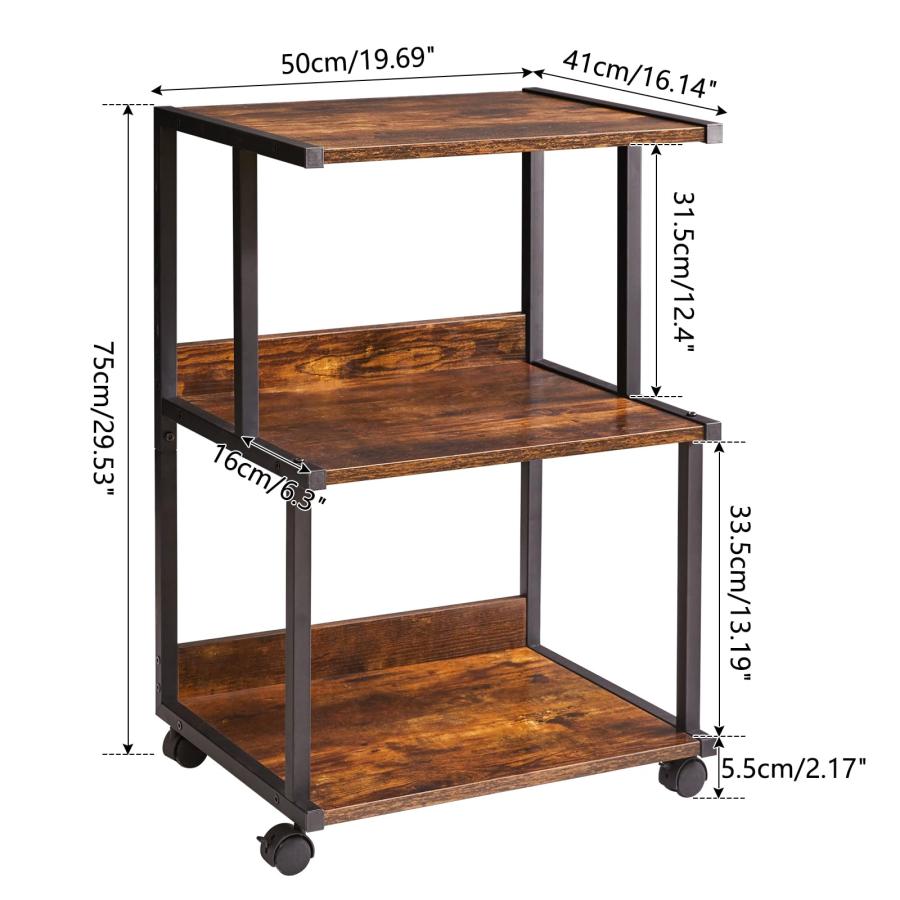 90806★ダムウェイター 3段 オケージョナルテーブル キャスター 飾り棚 90806☆ダムウェイター 3段 オケージョナルテーブル キャスター