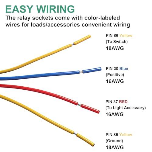 Weasch カーリレー JD1912 12V 40A SPST 4ピン 2個パック |  | 01