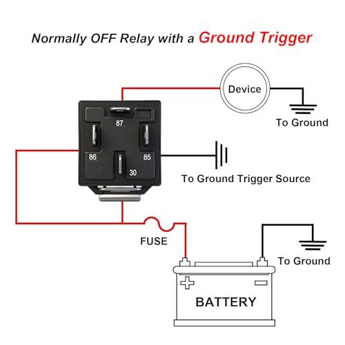 Weasch カーリレー JD1912 12V 40A SPST 4ピン 2個パック |  | 03