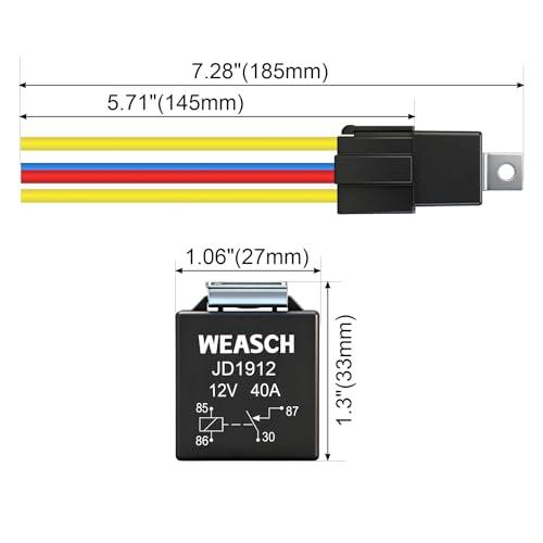 Weasch カーリレー JD1912 12V 40A SPST 4ピン 2個パック |  | 04