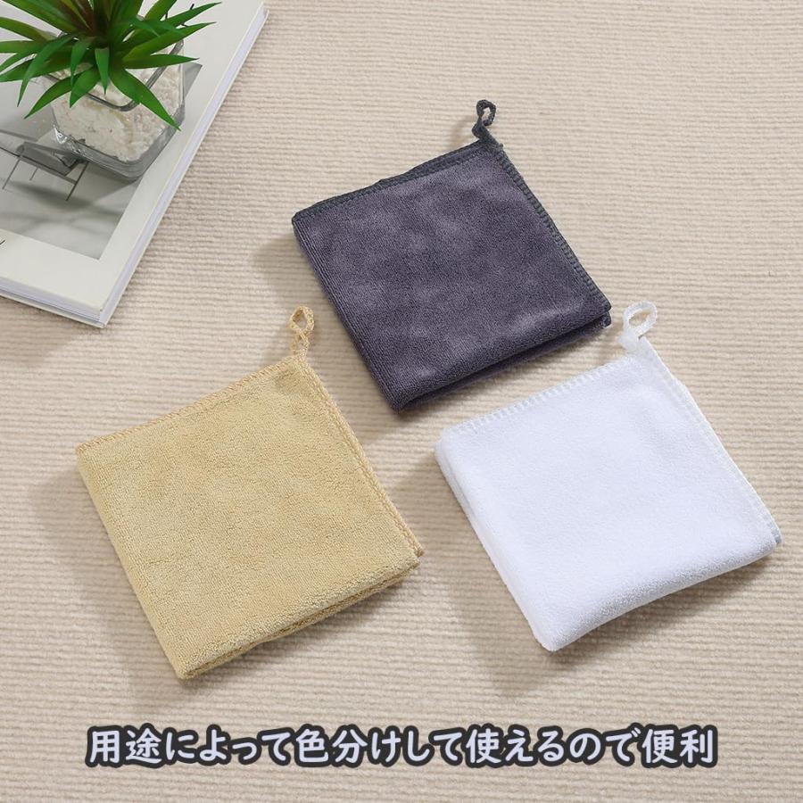 HOOMCOOM キッチンタオル キッチンクロス ふきん ループ付き 12枚セット 布巾 台拭き 食器拭き マイクロファイバー 厚手生地 吸水 |  | 06