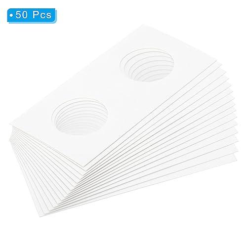 PATIKIL 2 x 2 コインフリップ 50個 29 mm ダンボールコインホルダー ペーパーコインホルダー コイン収集 コレクター用 ホワ |  | 02