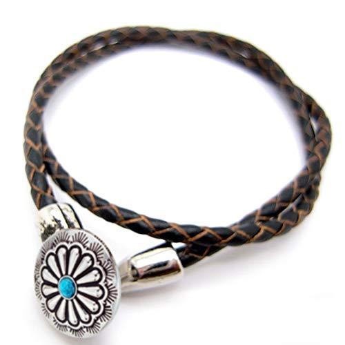 コンチョ ボタン 9個セット ターコイズ 楕円 30mm メタルボタン 足つき レザークラフト アクセサリー 手芸 |  | 04